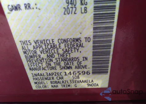 2014 Nissan Altima 2.5 S from USA, damaged, VIN 1N4AL3AP2EC146596